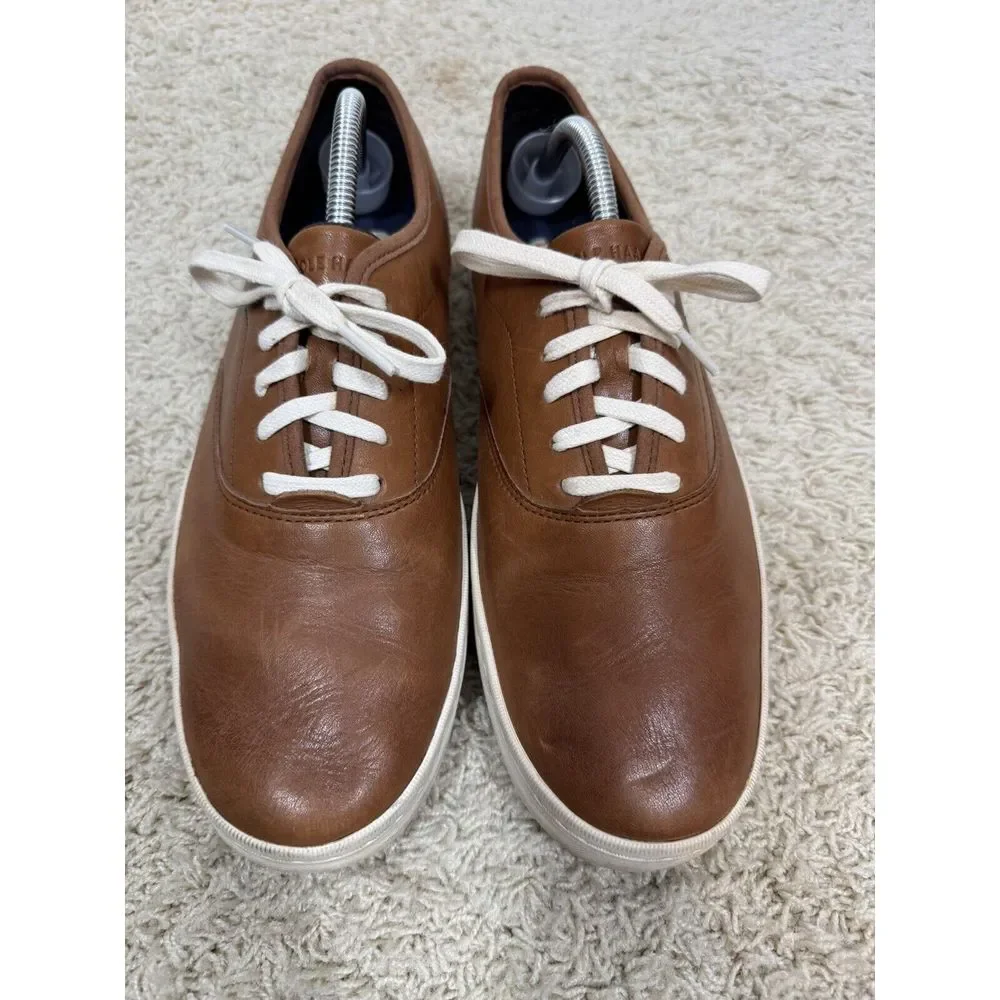 Cole Hahn Mens Nantucket Deck Sneakers Shoes C27986 Size 10M British Tan Leather